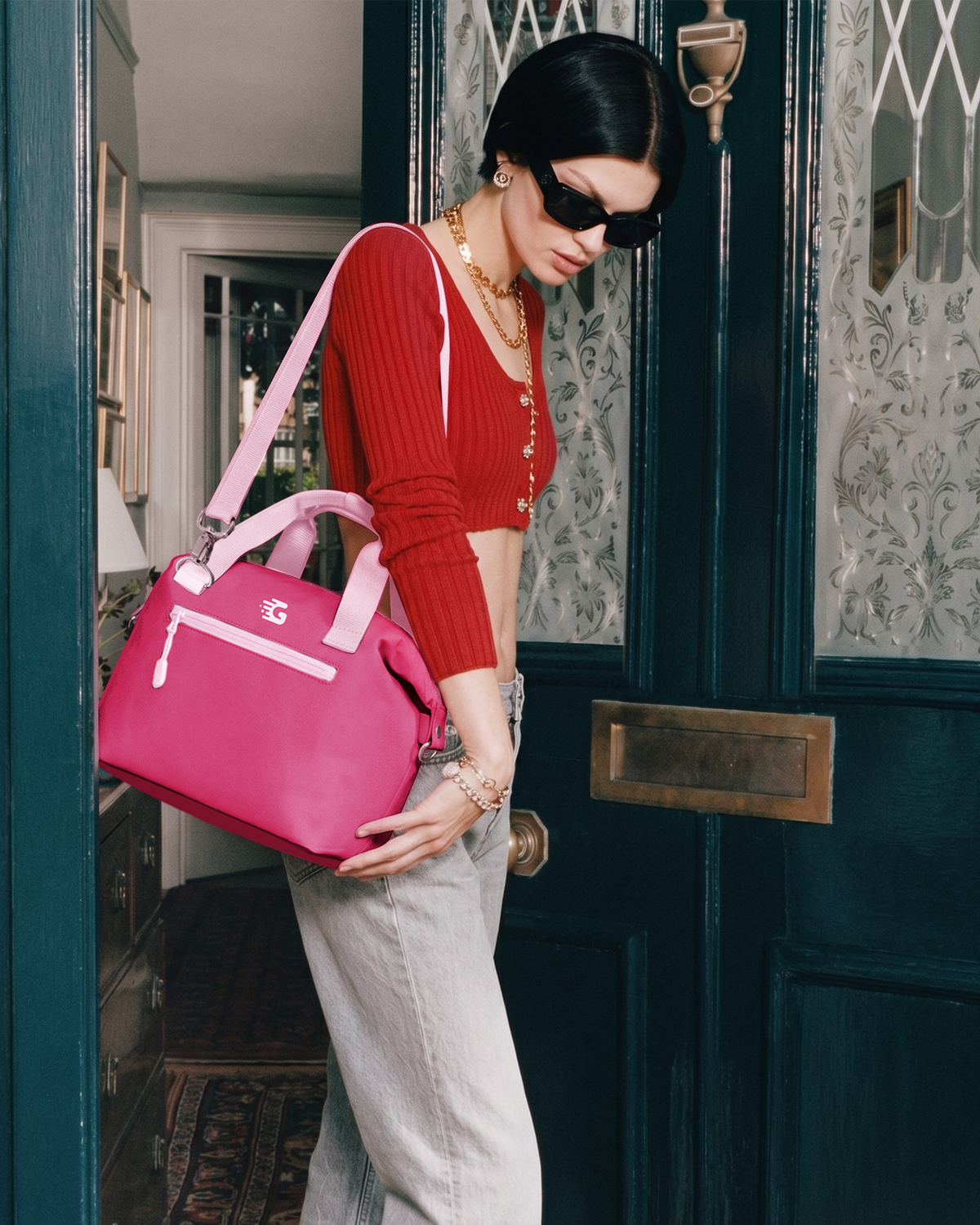 Fuchsia mini crossbody bag